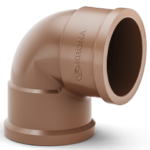 Joelho 90º PVC Soldável Marrom